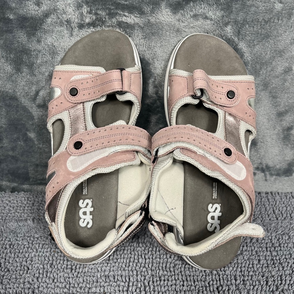 SAS Womens 9.5 M Sport Sandals Mauve Pink Metallic Bronze Adjustable Straps - Picture 6 of 8